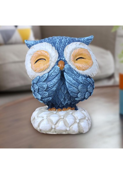 Baykuş Heykelcikı Odası Dekor Kart Kartı Süs El Sanatları 6.5X6.5X9CM (Yurt Dışından)