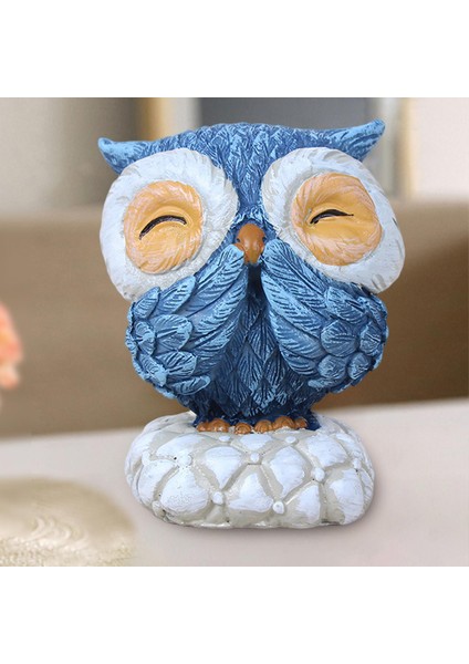 Baykuş Heykelcikı Odası Dekor Kart Kartı Süs El Sanatları 6.5X6.5X9CM (Yurt Dışından)