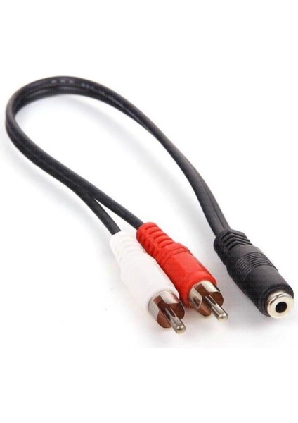 Ses Kablosu 1 Jak Dişi 3.5 mm 2 Rca 1.5 mt