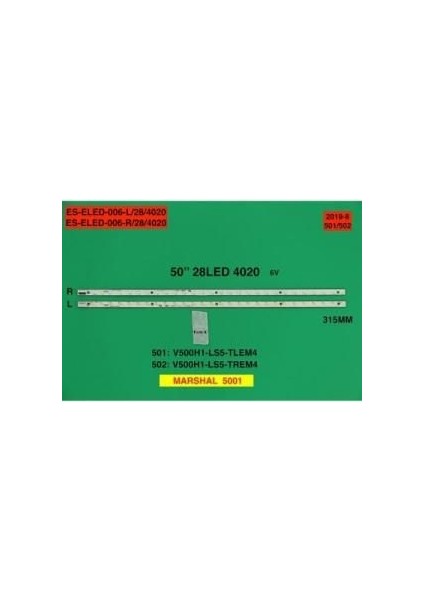 LCD LED 2120 2 Li Takım 28 Ledli 31.5 cm V500G1-LS5-TREM4 -C501-ELED006-WİNKEL