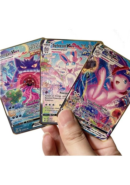 100 Kart Oyun Kartı Seti Pokémon Vmax Hediyeler Için Enerji Dahil Nadir Koleksiyon Savaş Eğitmeni Kartı (Yurt Dışından)