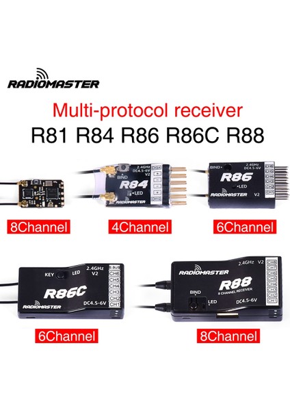 Radiomaster 4ch 6ch 8ch 16CH Alıcı Sbus Rssı R81 R84 R86 R86C R88 R161 R168 Frsky D8 D16 TX16S Se (Yurt Dışından)