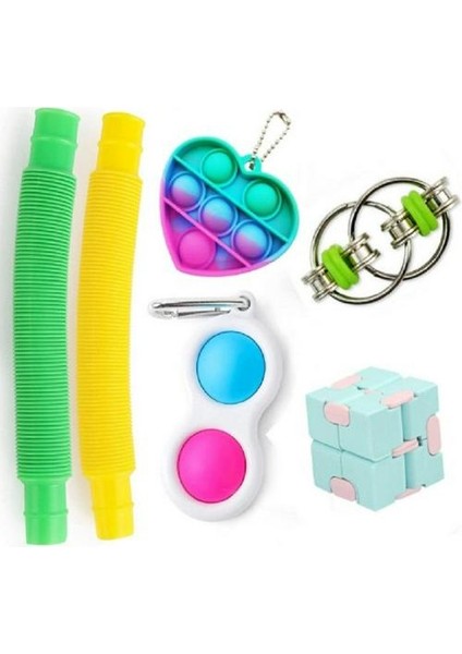 Kit Stres Oyuncakları Pop It Push Pop Baloncuk Oyuncakları Anti Stres Stres Oyuncakları Stres Topu Gökkuşağı Eua Arasında (Yurt Dışından)
