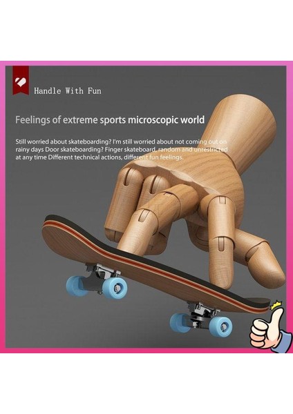 Profesyonel Parmak Pateni Parmak Pateni Teknoloji Güvertesi Finger Skate Maple Starter Fingerpracing Skate Profesyonel Yenilik Dönen Tekerlek Krala Döner Yibo Aynı Kanat Türü (Yurt Dışından)