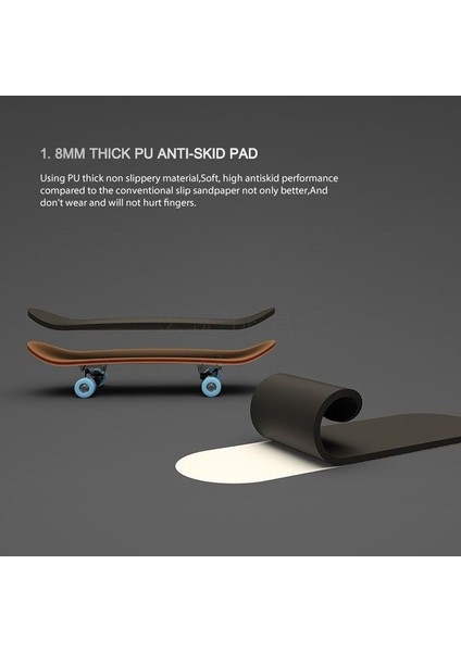 Profesyonel Parmak Pateni Parmak Pateni Teknoloji Güvertesi Finger Skate Maple Starter Fingerpracing Skate Profesyonel Yenilik Dönen Tekerlek Krala Döner Yibo Aynı Kanat Türü (Yurt Dışından)