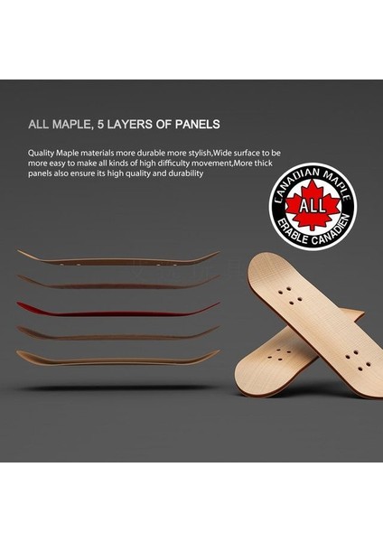 Profesyonel Parmak Pateni Parmak Pateni Teknoloji Güvertesi Finger Skate Maple Starter Fingerpracing Skate Profesyonel Yenilik Dönen Tekerlek Krala Döner Yibo Aynı Kanat Türü (Yurt Dışından)