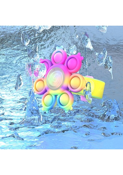 LED Pop It Fidget Spinner Figets Oyuncaklar Anti Stres Bilezik Işık Kawaii Itme Kabarcık Çocuklar Noel (Yurt Dışından)