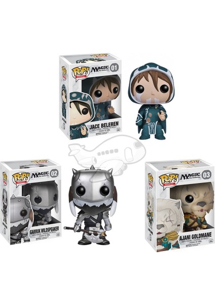 Funko Pop Magic The Gathering - Jace Beleren 01 / Garruk Wildspeaker 02 / Ajani Goldmane 03 Bonecos De Vinil (Yurt Dışından)