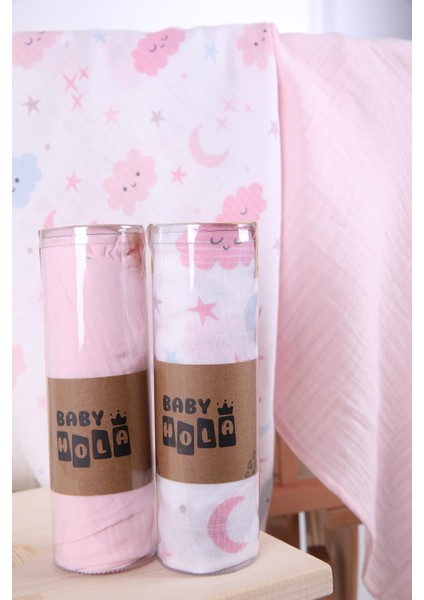 Babyhola 2'li Müslin Örtü Seti 80X80CM Kutulu Organik Hediyelik Emzirme Alt Açma Yenidoğan Puset Örtüsü fiyatları