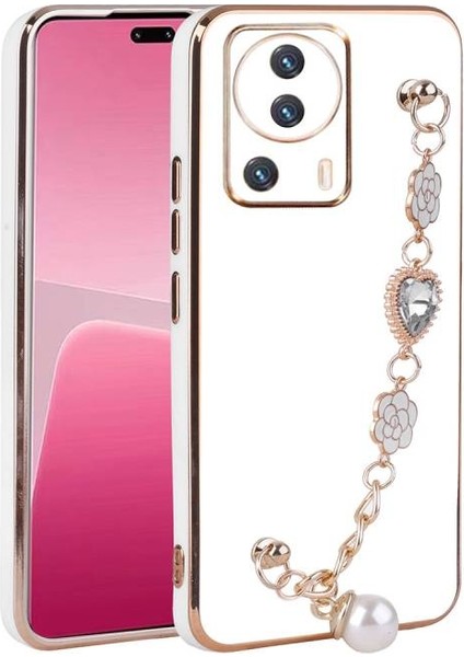 Xiaomi Mi 13 Lite ile Uyumlu Kılıf El Tutamaçlı Kamera Korumalı Kadın Telefon Kılıfı Kapak