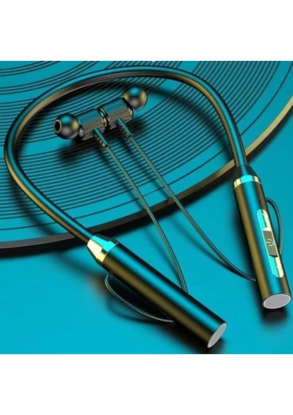 Kablosuz Bluetooth Kulaklık Asılı Boyun Tipi Süper Uzun Bekleme Cep Telefonu Spor Bluetooth Kulaklık (Yurt Dışından)