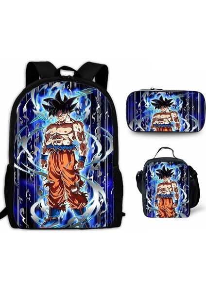 Anime Karikatür Dragon Ball Sırt Çantası Ilk ve Orta Okul Öğrencileri Okul Çantası Omuz Çantası Kalem Çantası Üç Parçalı Set (Yurt Dışından)