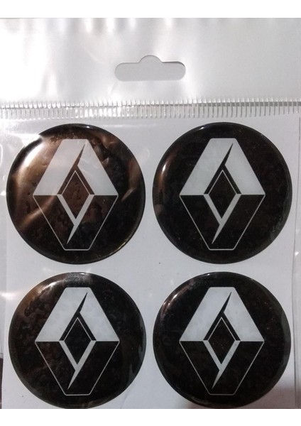 Renault Plasto (Damla) Yapıştırma Jant Göbeği 4 Lü 65 mm