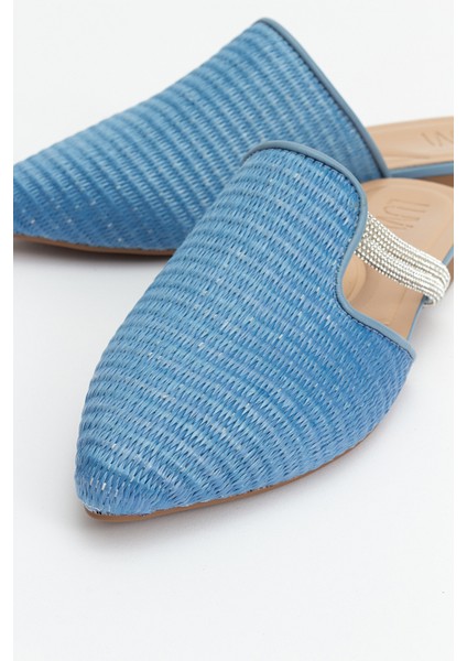 Pesa Mavi Hasır Taşlı Kadın Terlik indirimleri
