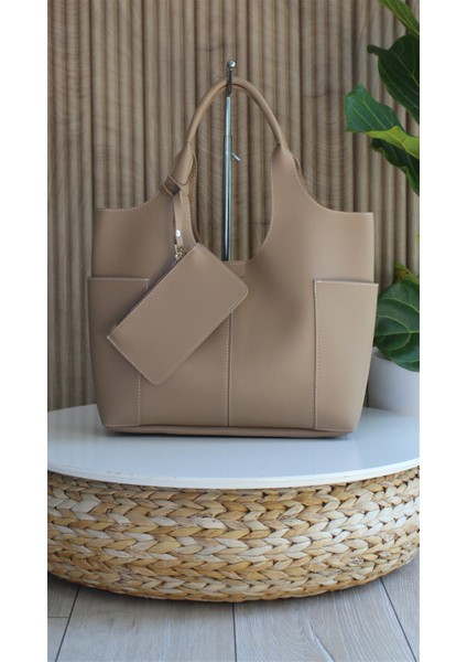 Kadın Vizon Cüzdanlı ve Yavrulu Omuz Çantası Carla modelleri