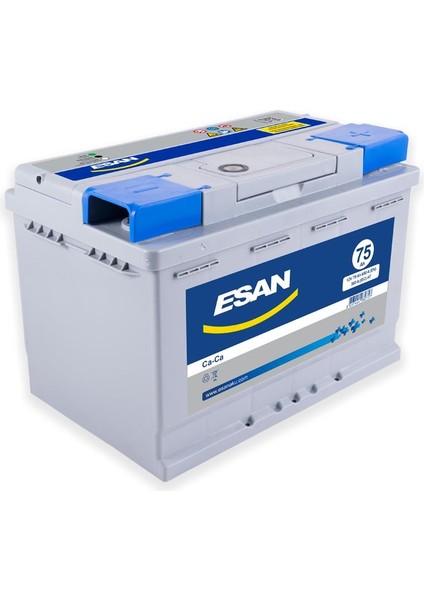 75AH Prestij Tam Kapaklı L3 Sp Grisap Mavi Muhafaza Gri Gri Düz Kutup