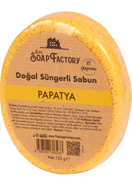 Doğal Süngerli Papatya Sabunu 125 gr - Lüks - Tüm Cilt Tipleri İçin - Ferahlatıcı ve Rahatlatıcı Duş Deneyimi - Mükemmel Cilt Bakımı - Kolay Kullanım - Mükemmel Koku