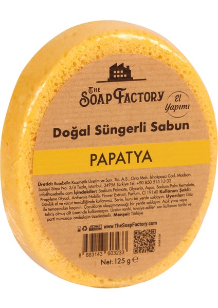 Doğal Süngerli Papatya Sabunu 125 gr - Lüks - Tüm Cilt Tipleri İçin - Ferahlatıcı ve Rahatlatıcı Duş Deneyimi - Mükemmel Cilt Bakımı - Kolay Kullanım - Mükemmel Koku