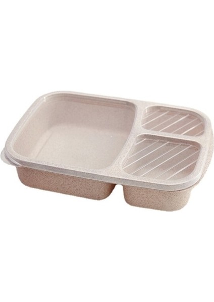 4 Adet Gıda Sınıfı Pirinç Kabuğu Öğle Yemeği Kutusu Buğday Sofra Takımı Öğle Yemeği Kutusu Buğday Samanı Bölünmüş Bölme Bento Kutusu Kare Fast Food Kutusu Renk Rastgele (Yurt Dışından)