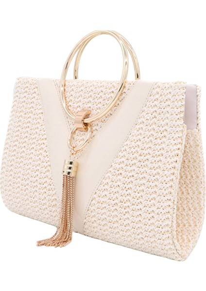 Moda Akşam Debriyaj Çantası Çantası, Çanta Tote, Kozmetik Çanta Bej 1 25.5CMX5CMX17CM (Yurt Dışından)
