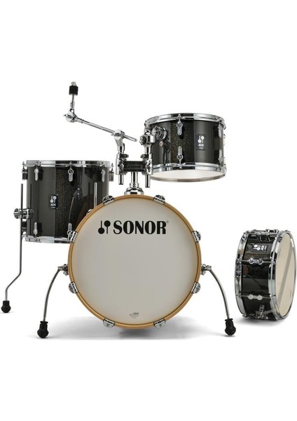 Aqx Jazz 4-Parça Akustik Davul Seti (Black Midnight Sparkle)