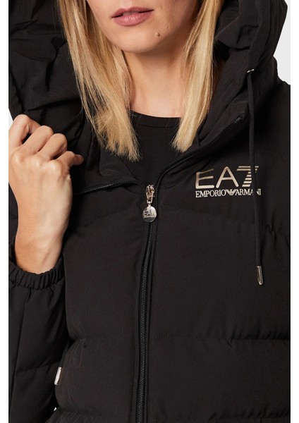 Regular Fit Rüzgar ve Isı Kaybı Korumalı Çıkarılabilir Kapüşonlu Uzun Mont Bayan Mont 6LTK09 TN5VZ 0200
