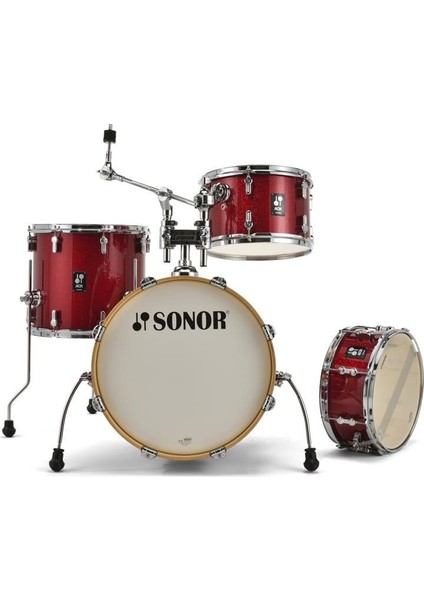 Aqx Jazz 4-Parça Akustik Davul Seti (Red Moon Sparkle)