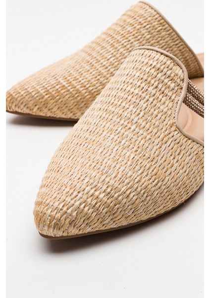 Pesa Krem Hasır Taşlı Kadın Terlik fırsatları
