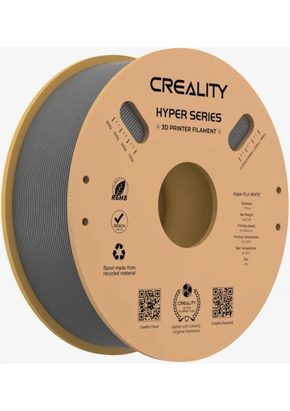 Creality Hyper Pla Filament Gri 1.75MM 1kg Standart