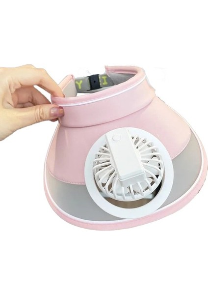 Fan Şapka Yaz Uv Güneş Şapkası Açık Sürme Boş Silindir Şapka Tüm Maç Yüz Güneş Koruyucu Şapka Kore Versiyonu (Yurt Dışından)