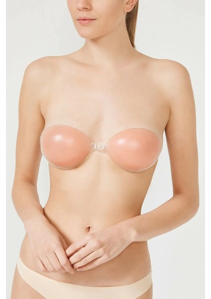 Orjinal Slikon Yapışkanlı Straplez Sütyen L/xl