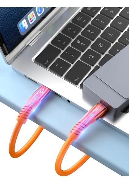 USB C Görüntü, Ses ve Data Kablosu - 1metre Sıvı Silicon , USB 3.2, 20GBPS, 240W, 4K 144Hz, 4K 120Hz, 4K 60Hz, Hdr -