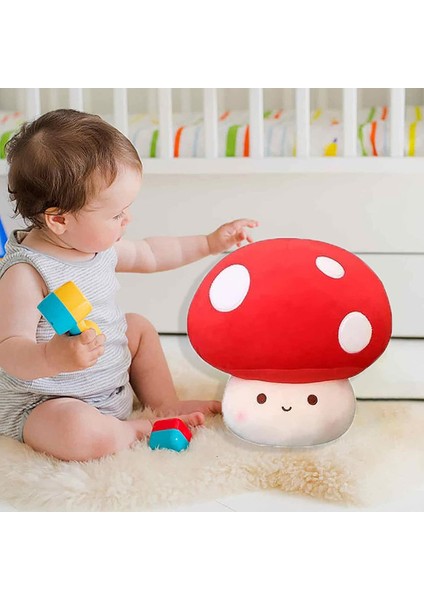 Çocuk Mantar Figürlü Peluş Yastık - Kırmızı (Yurt Dışından) modelleri