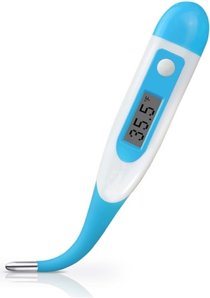2 Adet LCD Ectronic Dijital Bebek Termometresi Mavi (Yurt Dışından)