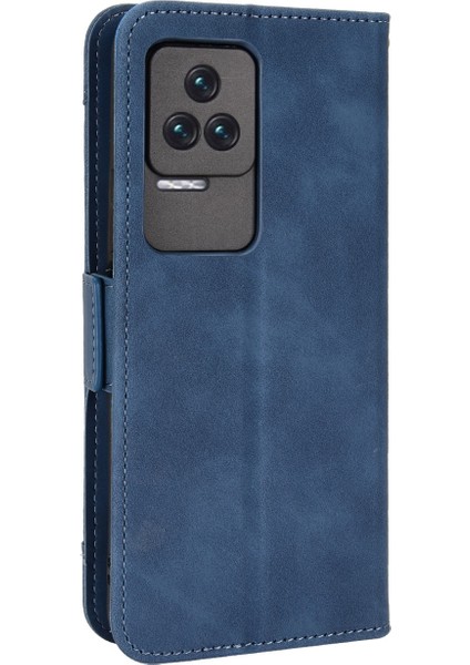 Xiaomi Redmi K40S Mavi Için Cilt Fe Buzağı Deri Kılıf (Yurt Dışından) fırsatları