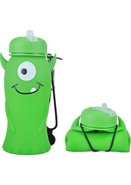 Açık Trav Silikon Su Şişesi, Renk: Iblis Yeşili (Yurt Dışından)