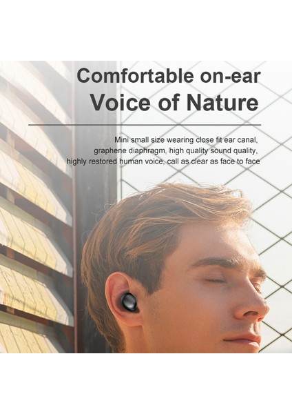 Air-3 Iş Tarzı Wiress Bluetooth Kulaklık Siyah (Yurt Dışından)