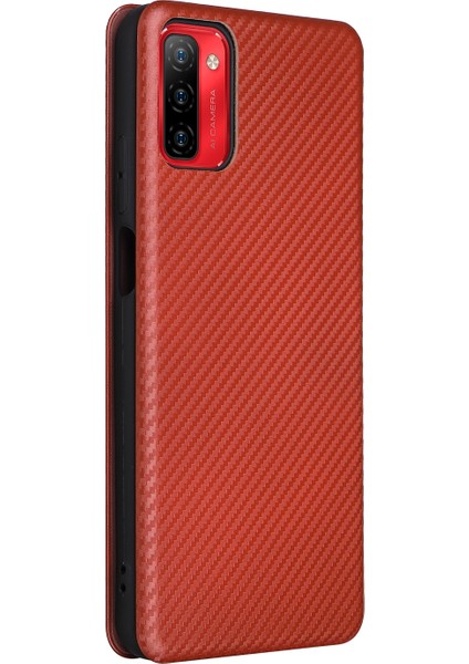 Ulefone Için Karbon Fiber Pu Telefon Kasası Not 12P Kahverengi (Yurt Dışından) modelleri