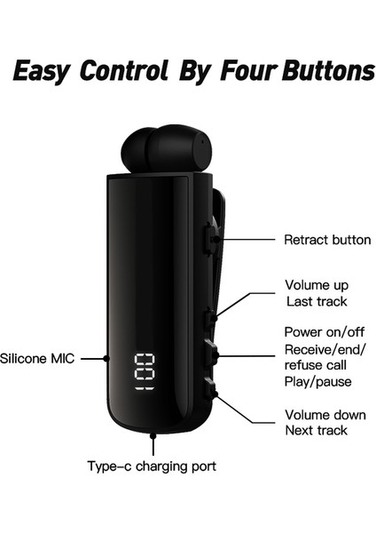 Bluetooth Kablosuz Kulaklık - Siyah (Yurt Dışından)