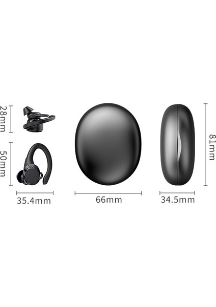 Bluetooth Kablosuz Kulaklık - Siyah (Yurt Dışından)