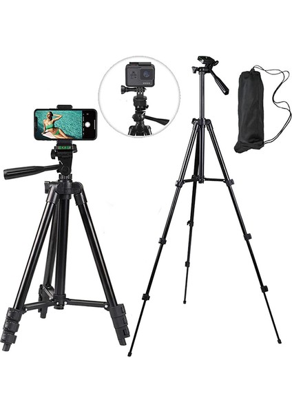 Video Sabitleyici Tripod Android Uyumlu Profesyonel Fotoğraf Video Çekimi Tripod Tutucu 102 cm