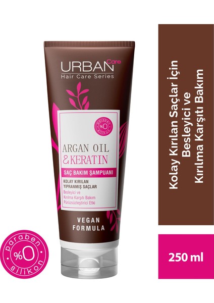 Argan Yağı&Keratin Kolay Kırılan Saçlara Özel Şampuan X3 Adet -250 ML