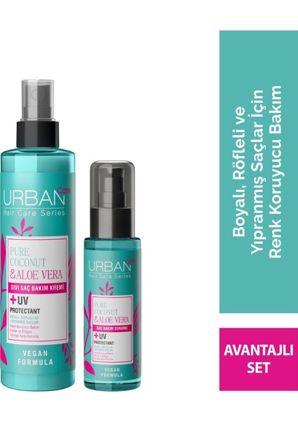 Urban Care Pure Coconut&aloe Vera Boyalı Saçlara Özel Renk Koruyucu 2'li Saç Bakım Seti-Vegan