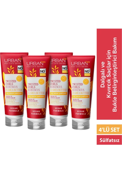 Urban Care Hibiscus & Shea Butter Şampuan 250ML 4'lü Set