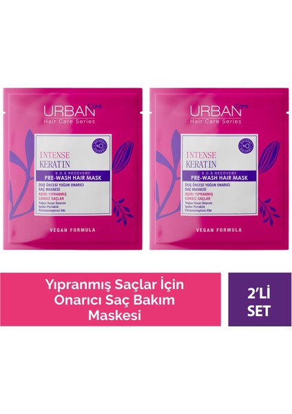 urban care Intense Keratin Pre Hair Mask 2'li Set