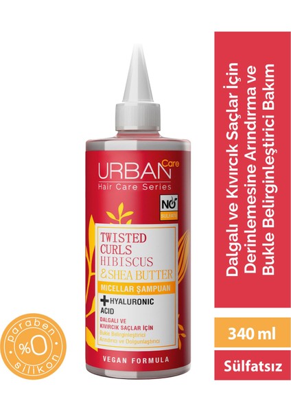 Urban Care Twisted Curls Hibiscus & Shea Butter Micellar Şampuan 2'li Set