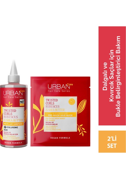 Hibiscus & Shea Butter Bukle Belirginleştirici 2'li Saç Bakım Seti