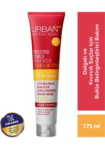 Urban Care Twisted Curls Hibiscus & Shea Butter Durulanmayan Bakım Kremi 175 Ml X2