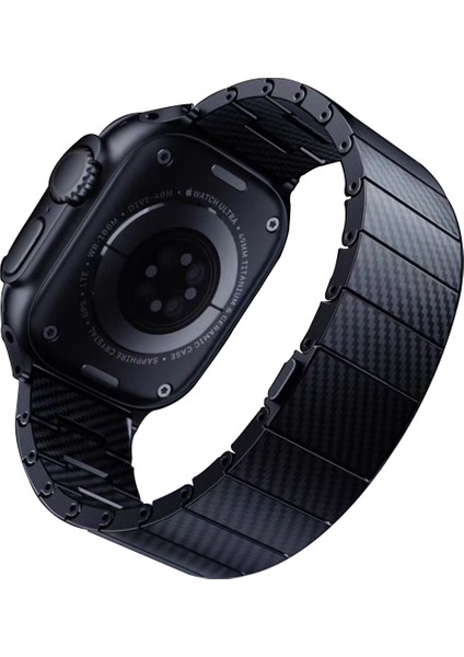 CepCase Göksu Grup  Apple Watch Ultra 49MM Kordon/kayış 600D Karbon Fiber Malzeme 31GR Ağırlık Otomatik Mekanizmalı Kordon