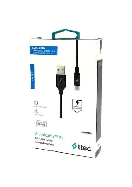 T.tec Micro USB Kablo Alumi 2mt 2DK21S